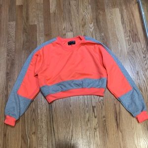 Neon cropped crew neck!